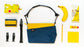 SLASH Sacoche 斜槓包-黃/藍 | 輕量化機能斜背包 / 胸前包